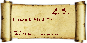 Lindert Virág névjegykártya